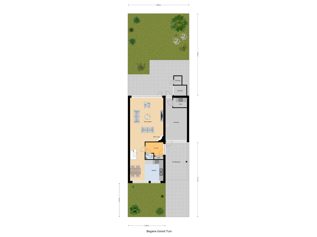 Bekijk plattegrond van Begane Grond Tuin van Leliestraat 53