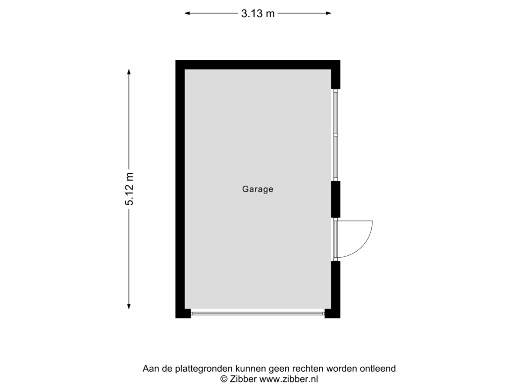 View floorplan of Garage of Kennedysingel 35