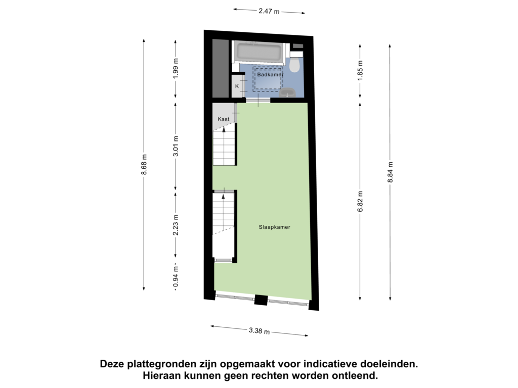 Bekijk plattegrond van Eerste Verdieping van Bethaniëndwarsstraat 8-H