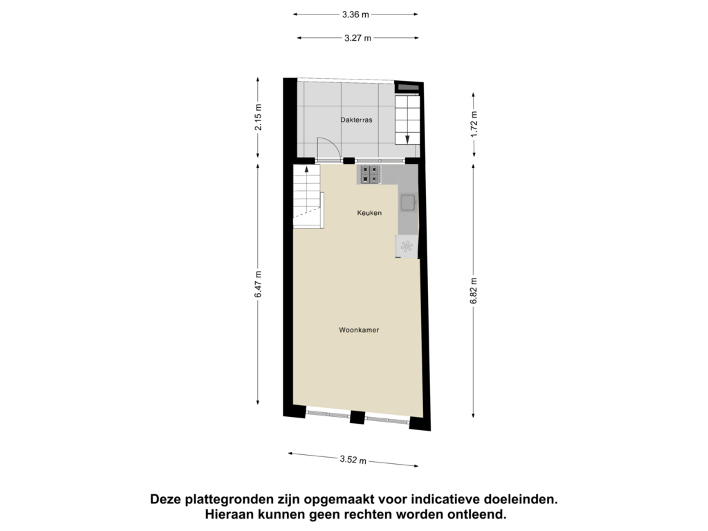 Bekijk plattegrond van Tweede Verdieping van Bethaniëndwarsstraat 8-H