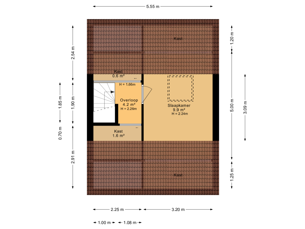 View floorplan of 2e verdieping of Jasmijn 9