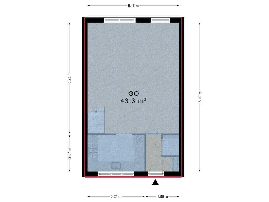 Bekijk plattegrond van Begane grond van Willemsbos 204