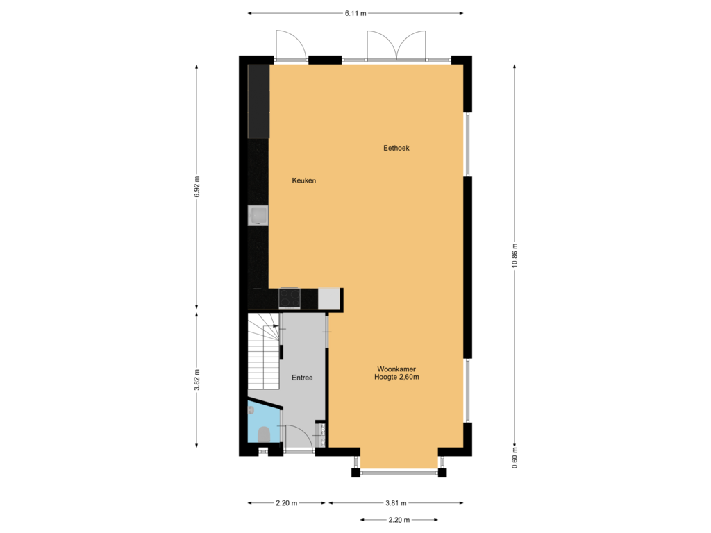 Bekijk plattegrond van Begane grond van van Ostadelaan 10