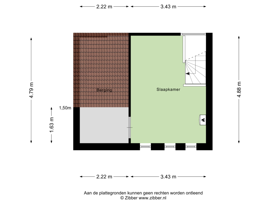 Bekijk plattegrond van Tweede verdieping van Kruisherenborch 61