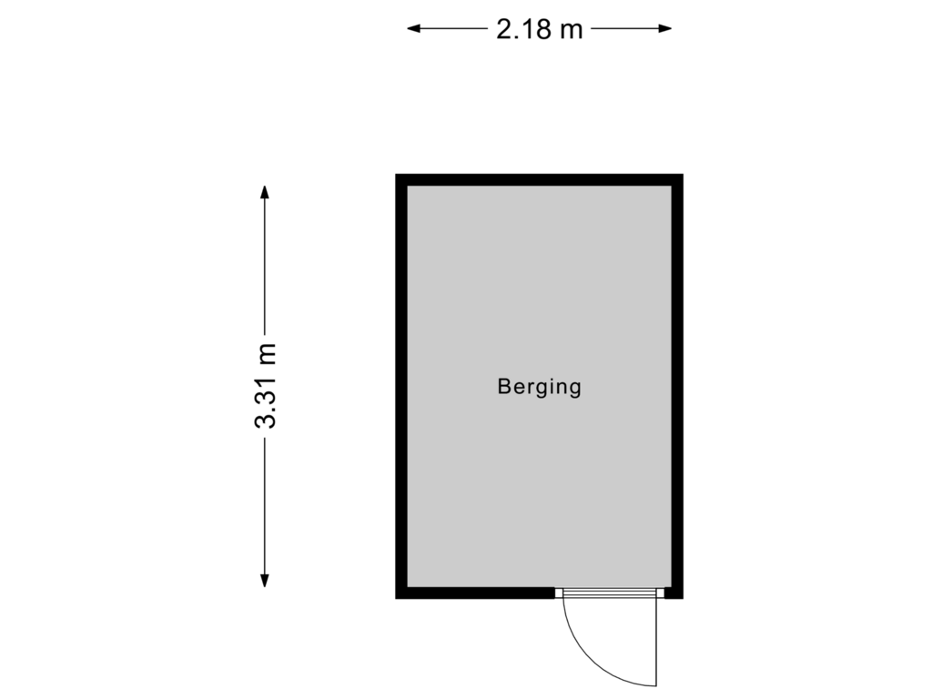 View floorplan of Berging of Parklaan 3