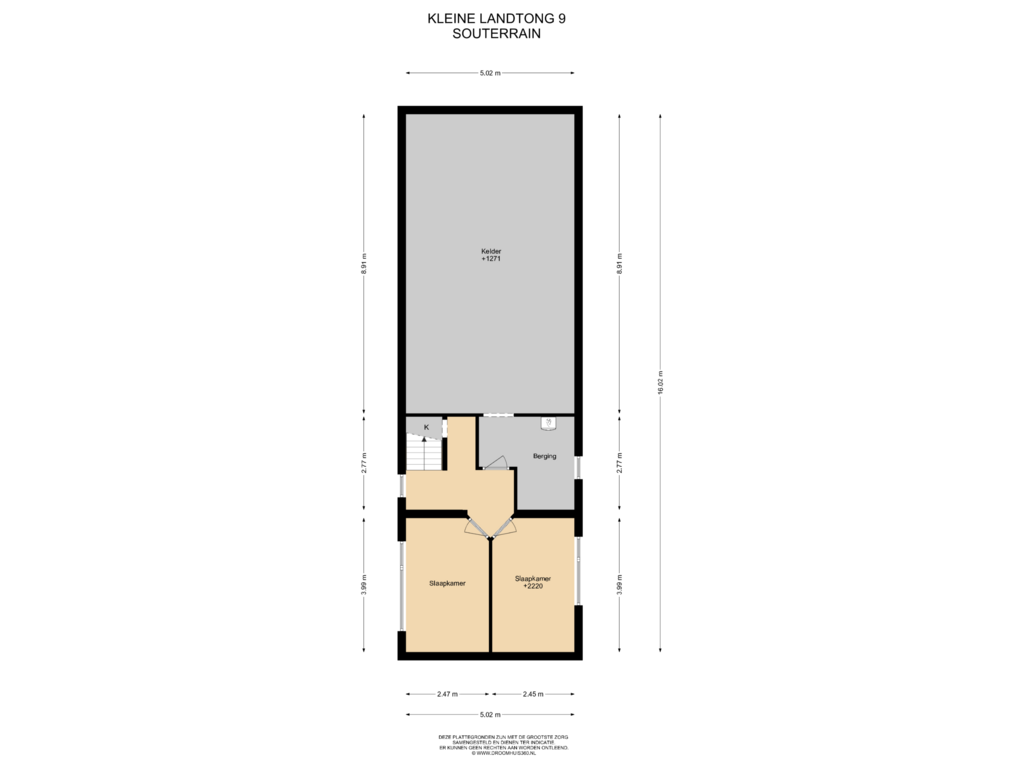 Bekijk plattegrond van Souterrain van Kleine Landtong 9