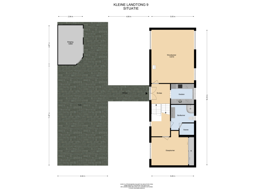 Bekijk plattegrond van Situatie van Kleine Landtong 9