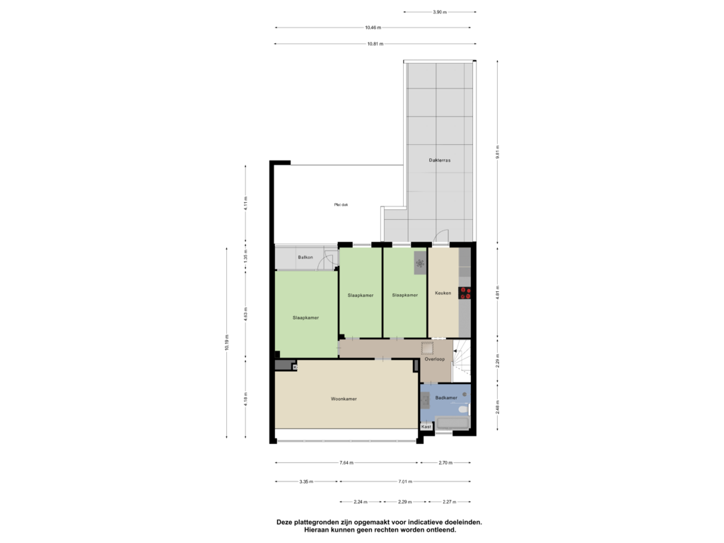 View floorplan of Eerste Verdieping of Gebr. van Doornelaan 76-A