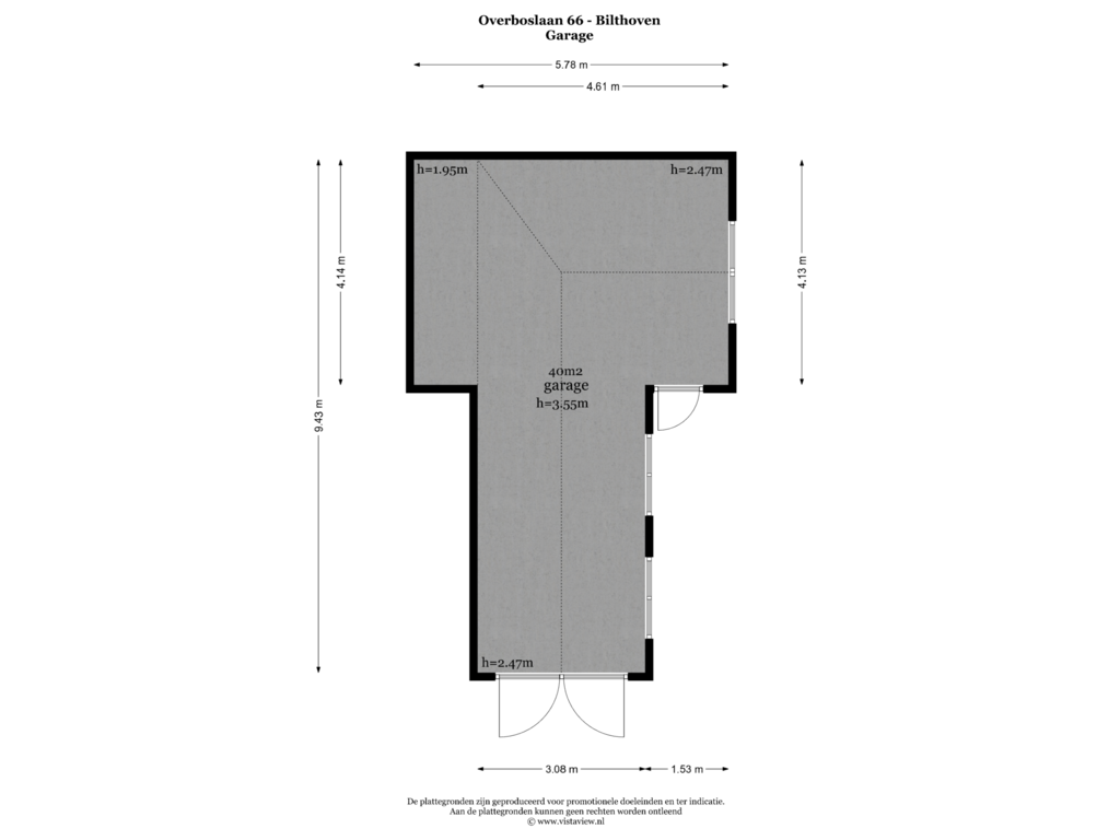 Bekijk plattegrond van GARAGE van Overboslaan 66