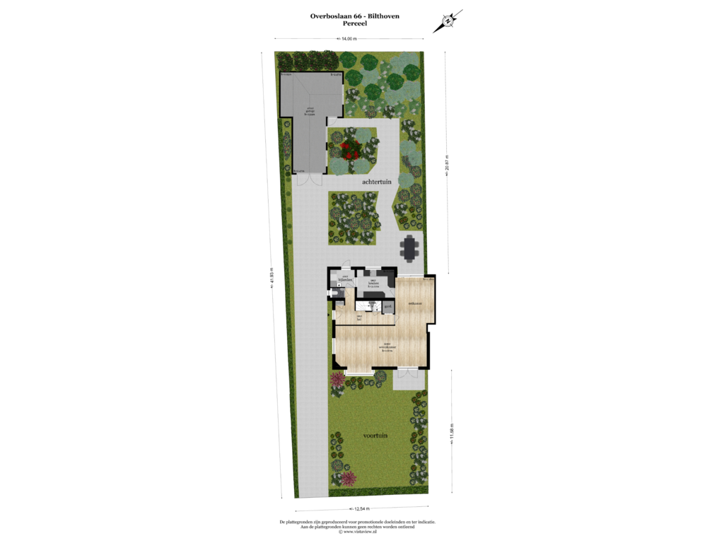 Bekijk plattegrond van PERCEEL van Overboslaan 66