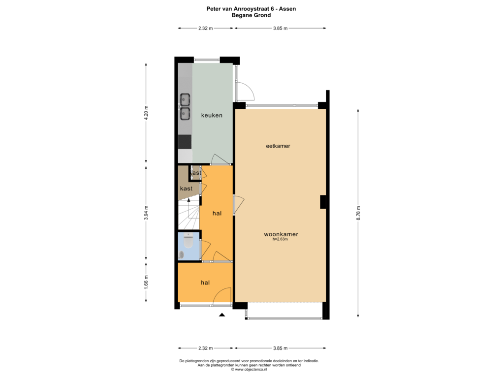 Bekijk plattegrond van Begane Grond van Peter van Anrooystraat 6