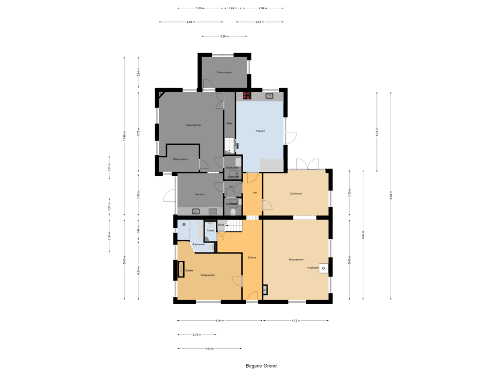 View floorplan of Begane Grond of Burghseweg 45