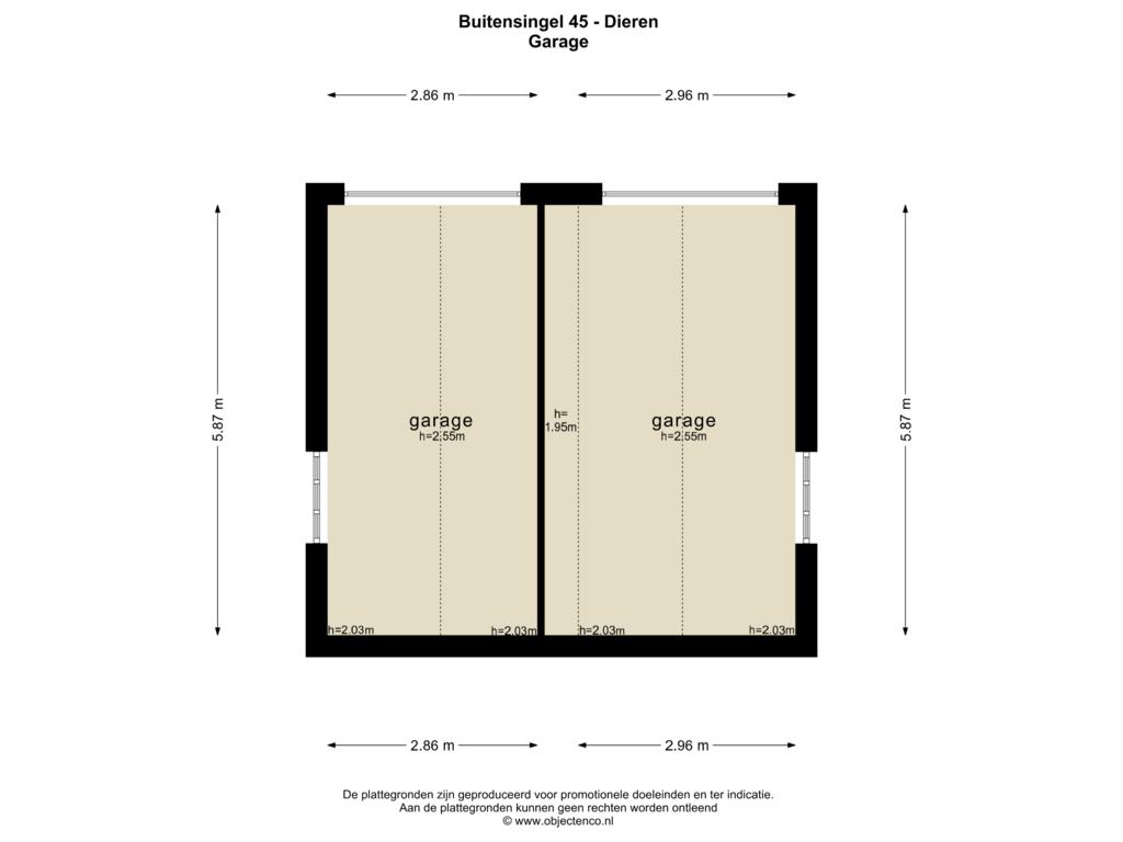 View floorplan of GARAGE of Buitensingel 45-A