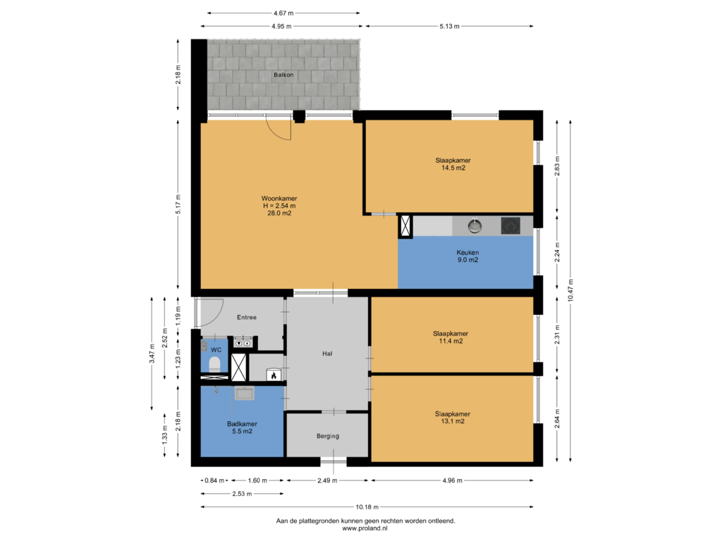 Bekijk plattegrond van Appartement van Wilhelminastraat 91-A