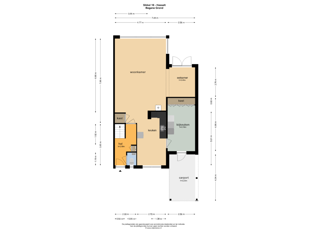 Bekijk plattegrond van BEGANE GROND van Sikkel 18