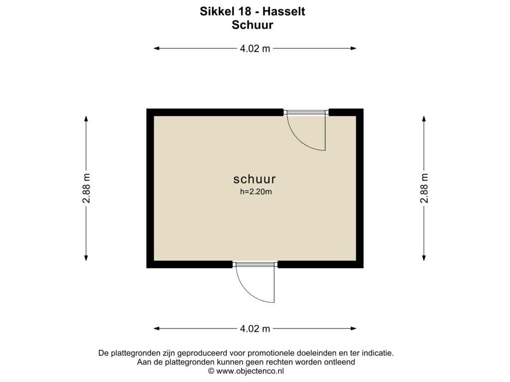 Bekijk plattegrond van SCHUUR van Sikkel 18