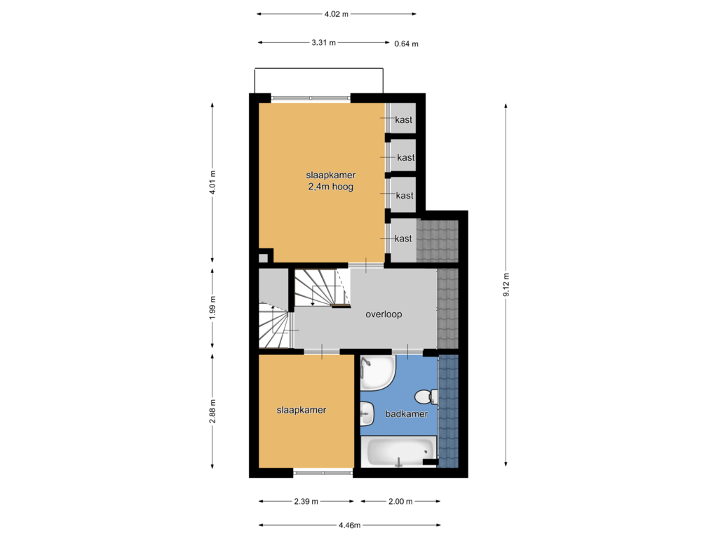 Bekijk plattegrond van Verdieping van Klooster 26