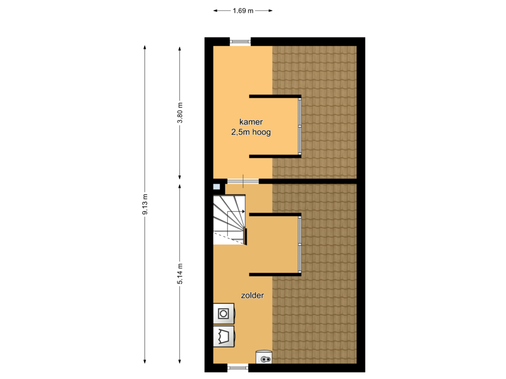 Bekijk plattegrond van Zolder van Klooster 26