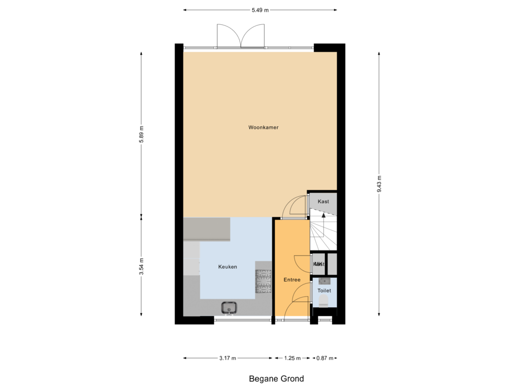 View floorplan of Begane Grond of Vuurtoren 36