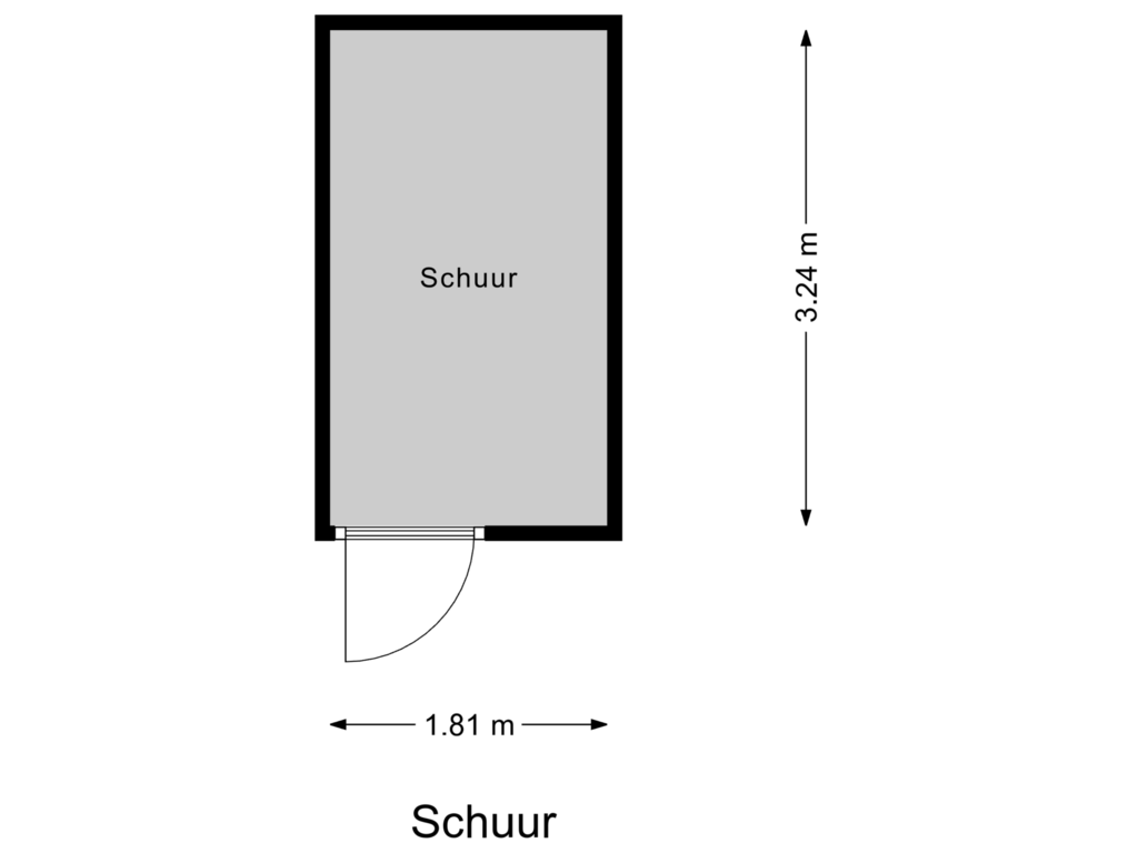 View floorplan of Schuur of Vuurtoren 36