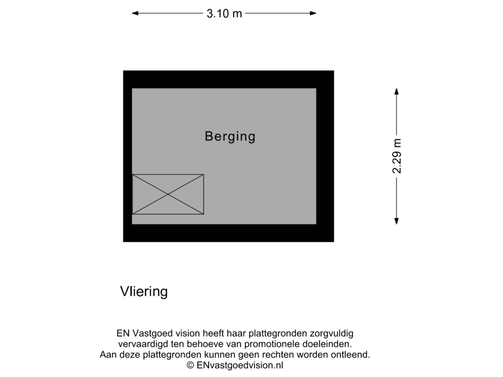 View floorplan of Vliering of Ambachtslaan 23