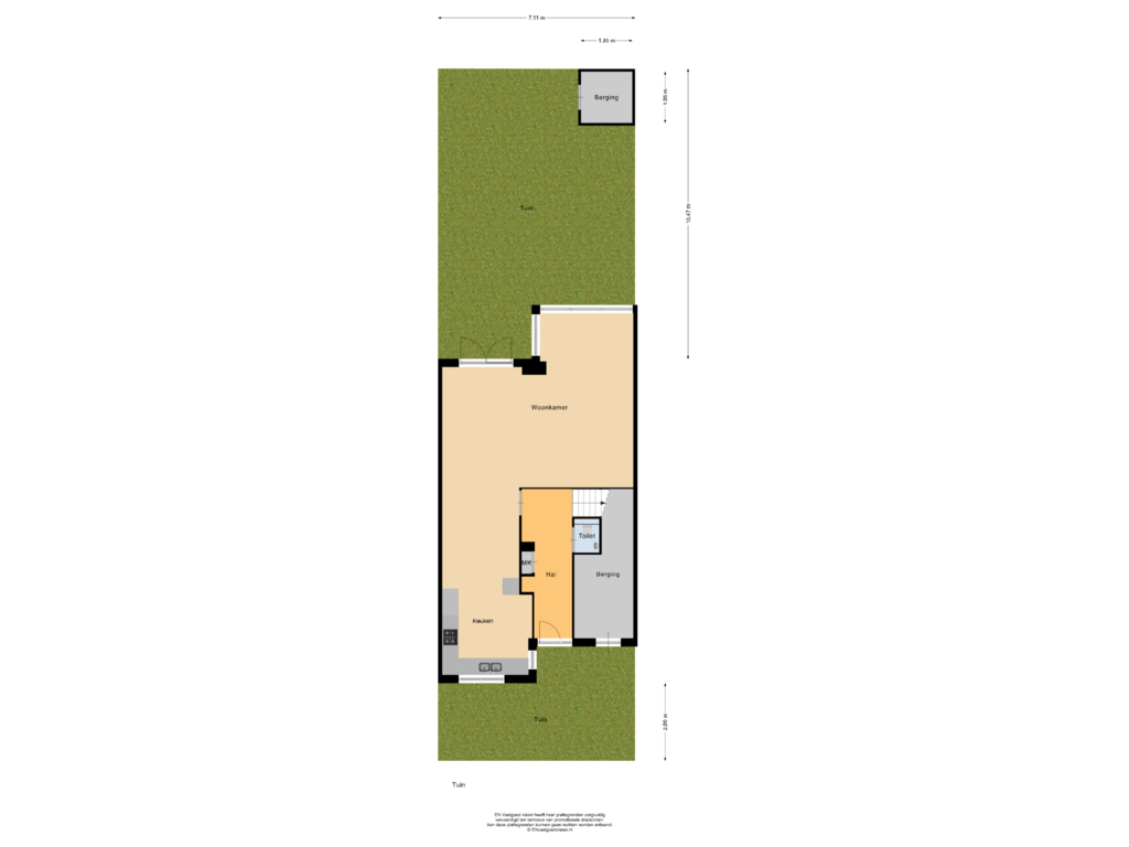 View floorplan of Tuin of Ambachtslaan 23