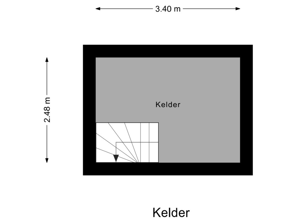 Bekijk plattegrond van Kelder van Zeedistellaan 9