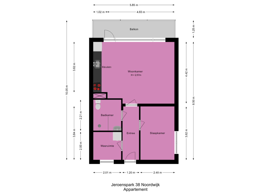 Bekijk plattegrond van Appartement van Jeroenspark 38