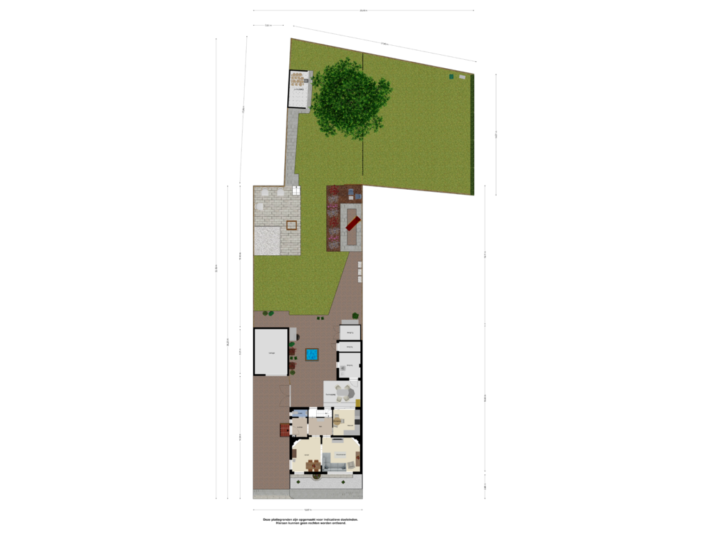 View floorplan of Begane Grond-Tuin of Sint Hubertusstraat 27