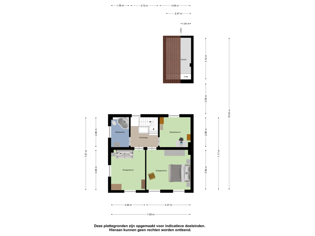 View floorplan of Eerste Verdieping of Sint Hubertusstraat 27