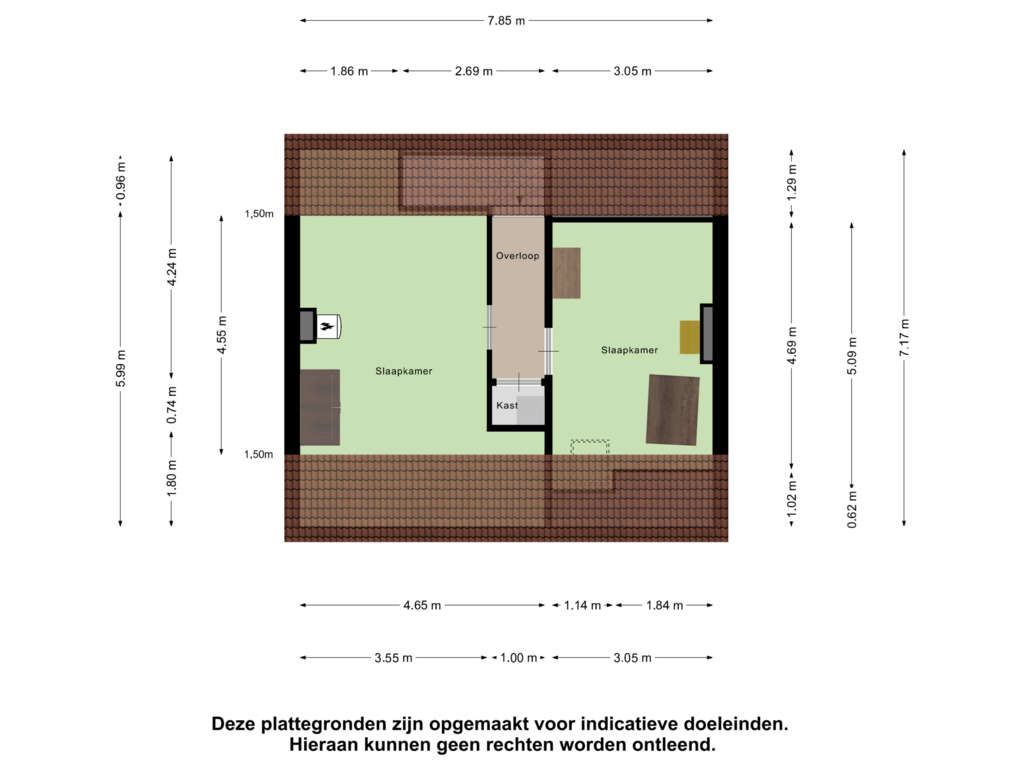 View floorplan of Tweede Verdieping of Sint Hubertusstraat 27