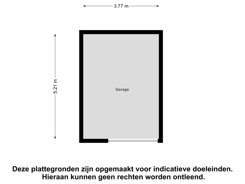 View floorplan of Garage of Sint Hubertusstraat 27