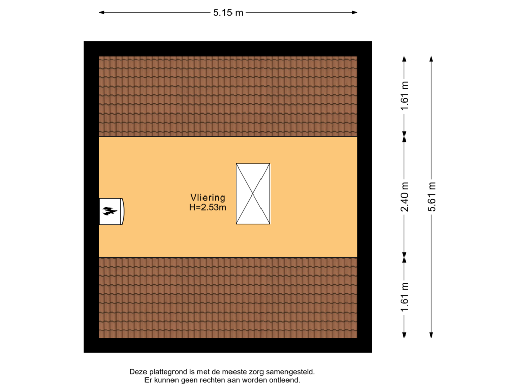 Bekijk plattegrond van Tweede verdieping van Dorpstienden 14-F