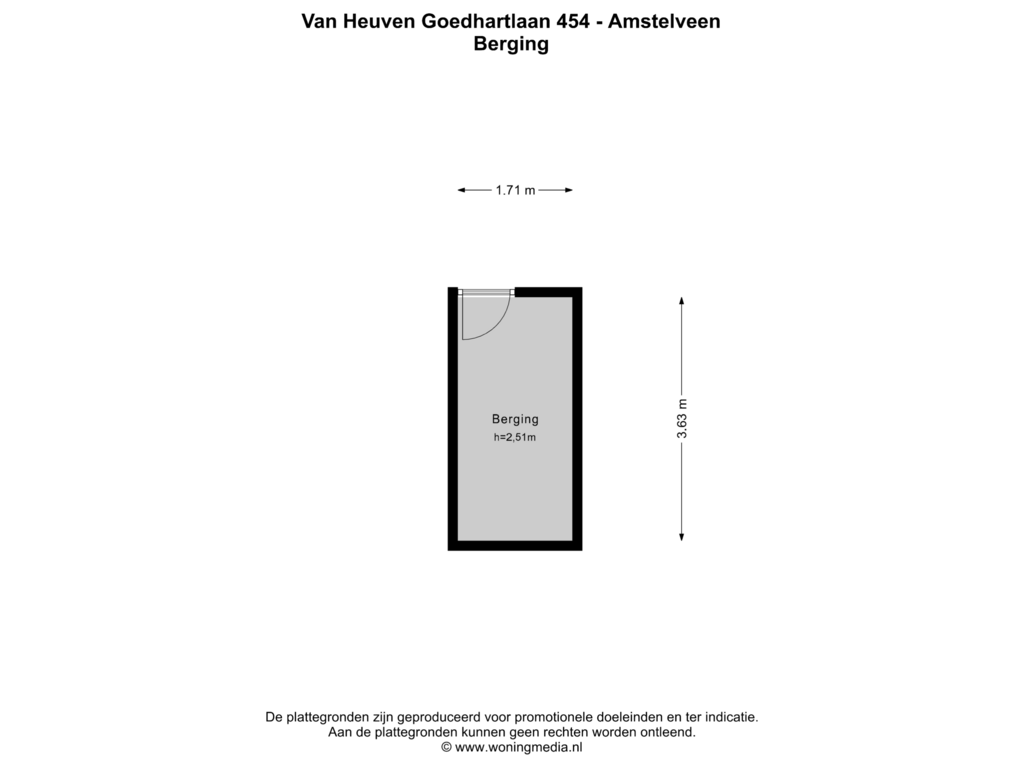 Bekijk plattegrond van Berging van Van Heuven Goedhartlaan 454