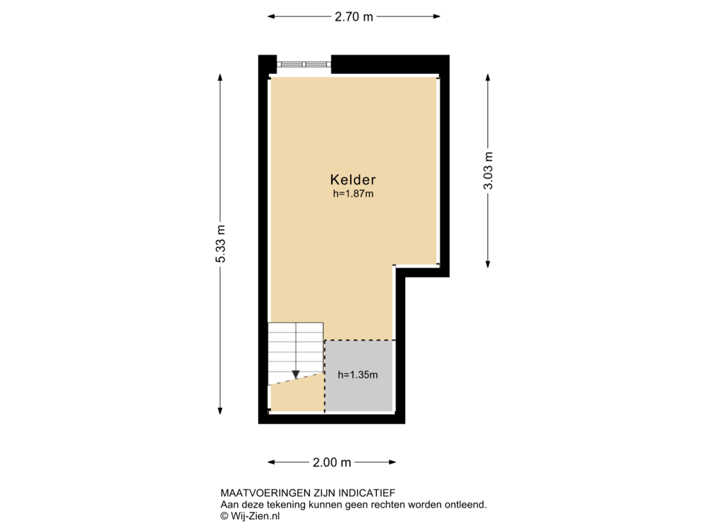 Bekijk plattegrond van KELDER van Henegouwerlaan 68-B