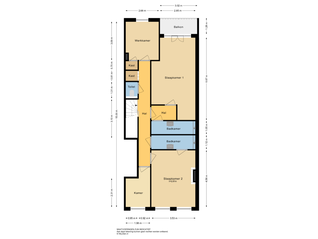 Bekijk plattegrond van EERSTE VERDIEPING van Henegouwerlaan 68-B