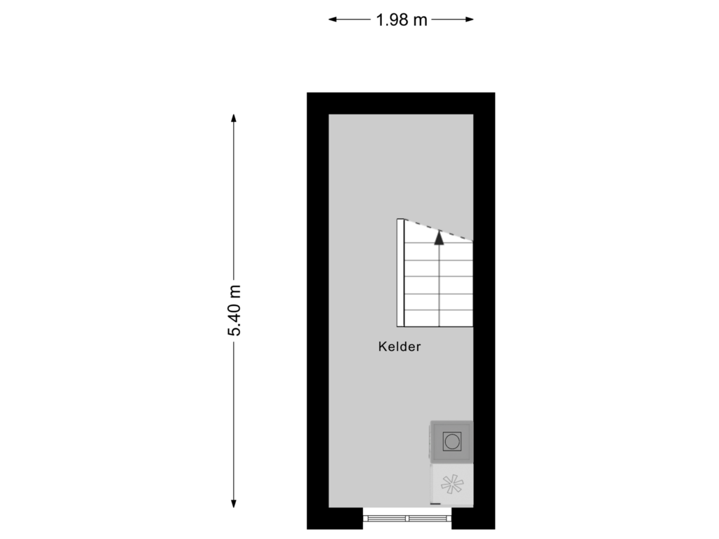 View floorplan of Kelder of Mesdaglaan 16