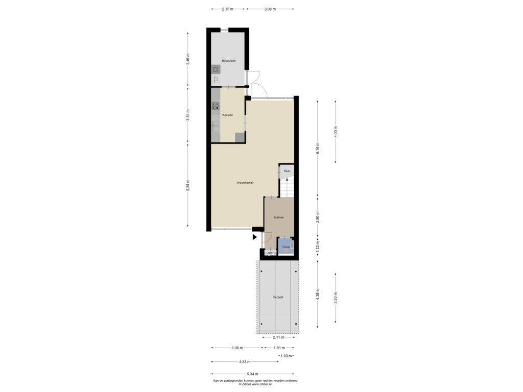 Bekijk plattegrond van Begane grond van de Papaver 3