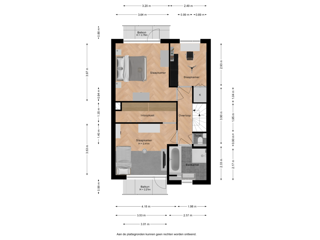 Bekijk plattegrond van 1e verdieping van Loevestein 10