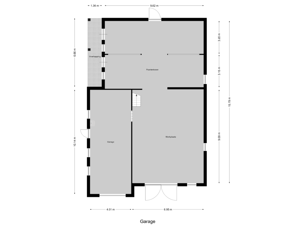 Bekijk plattegrond van Garage van Hoogstraat 8