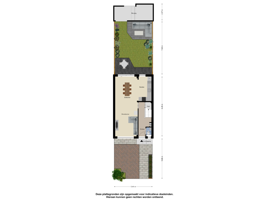 Bekijk plattegrond van Begane Grond -Tuin van Bergen op Zoomstraat 94