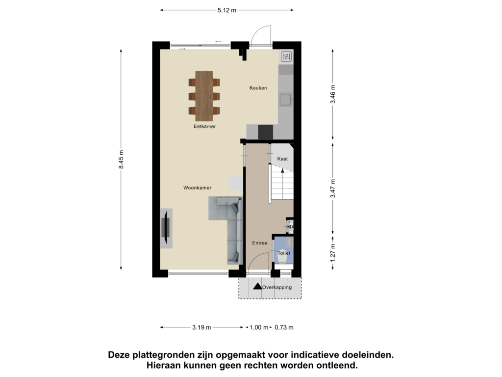 Bekijk plattegrond van Begane Grond van Bergen op Zoomstraat 94