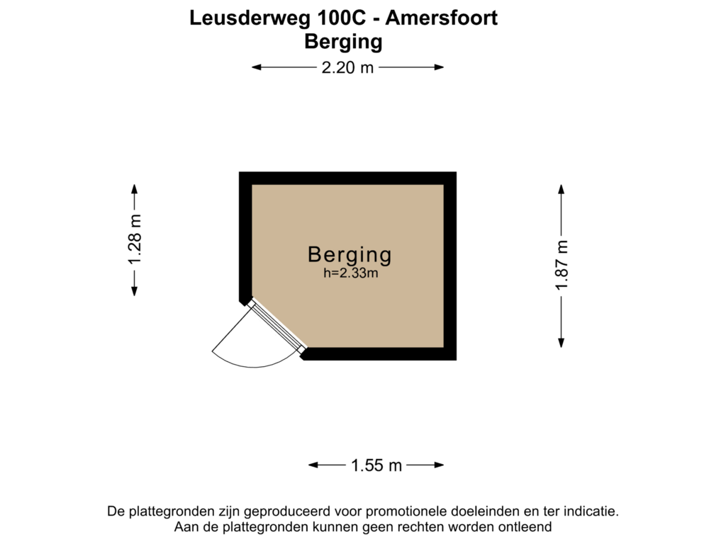 View floorplan of BERGING of Leusderweg 100-C