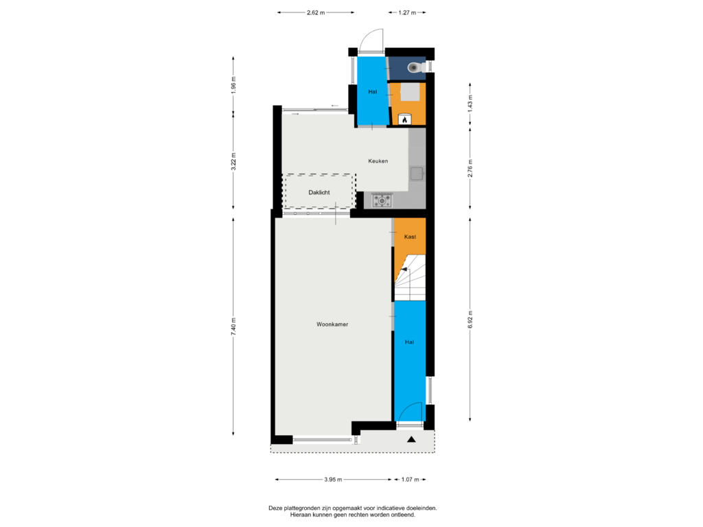 Bekijk plattegrond van Begane grond van Bloemstraat 79