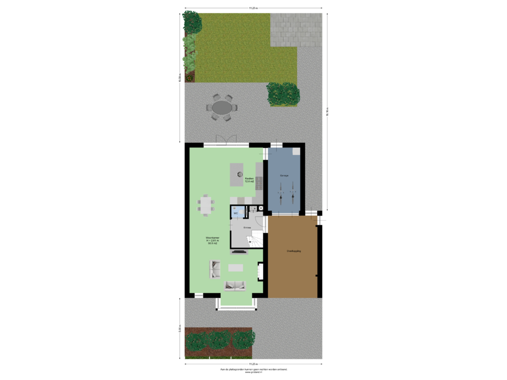 Bekijk plattegrond van Begane Grond Met Kavel van Tuinlaan 83