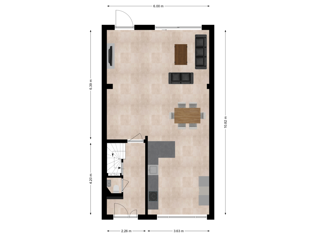 View floorplan of Begane Grond of Westerpark 149