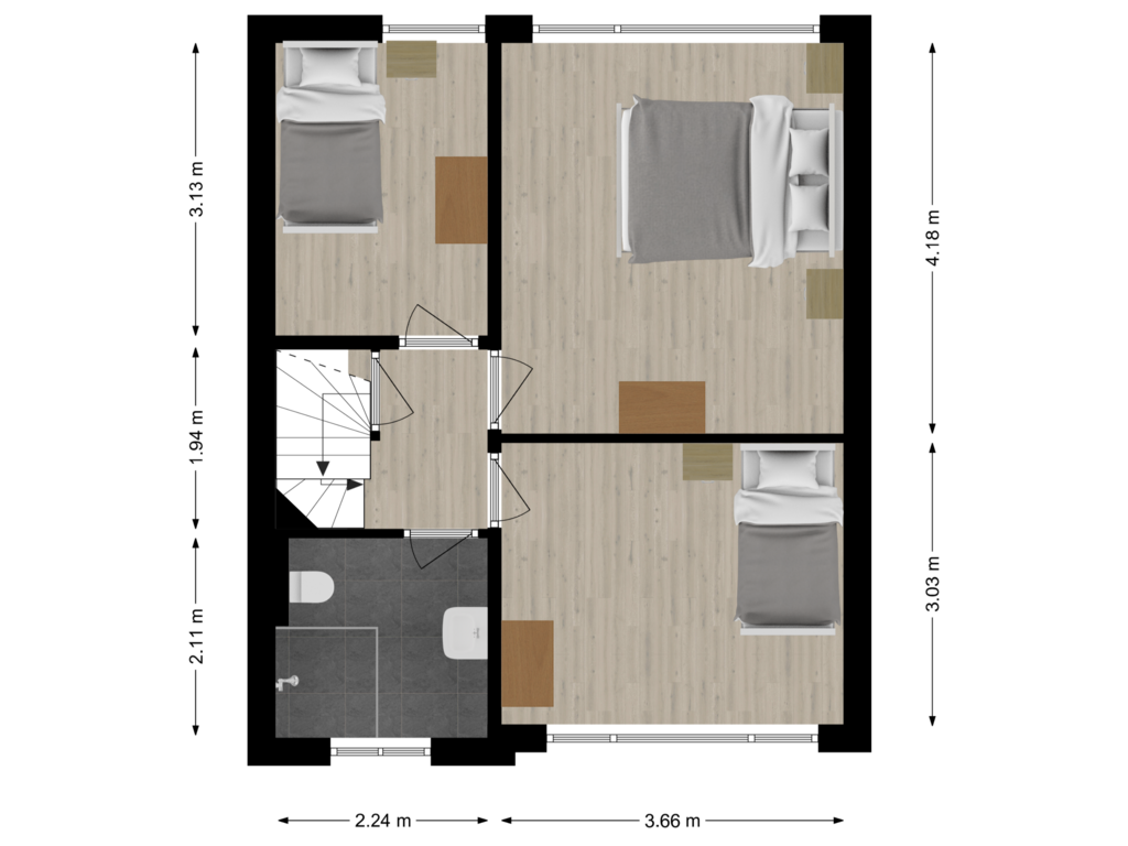 View floorplan of Eerste verdieping of Westerpark 149