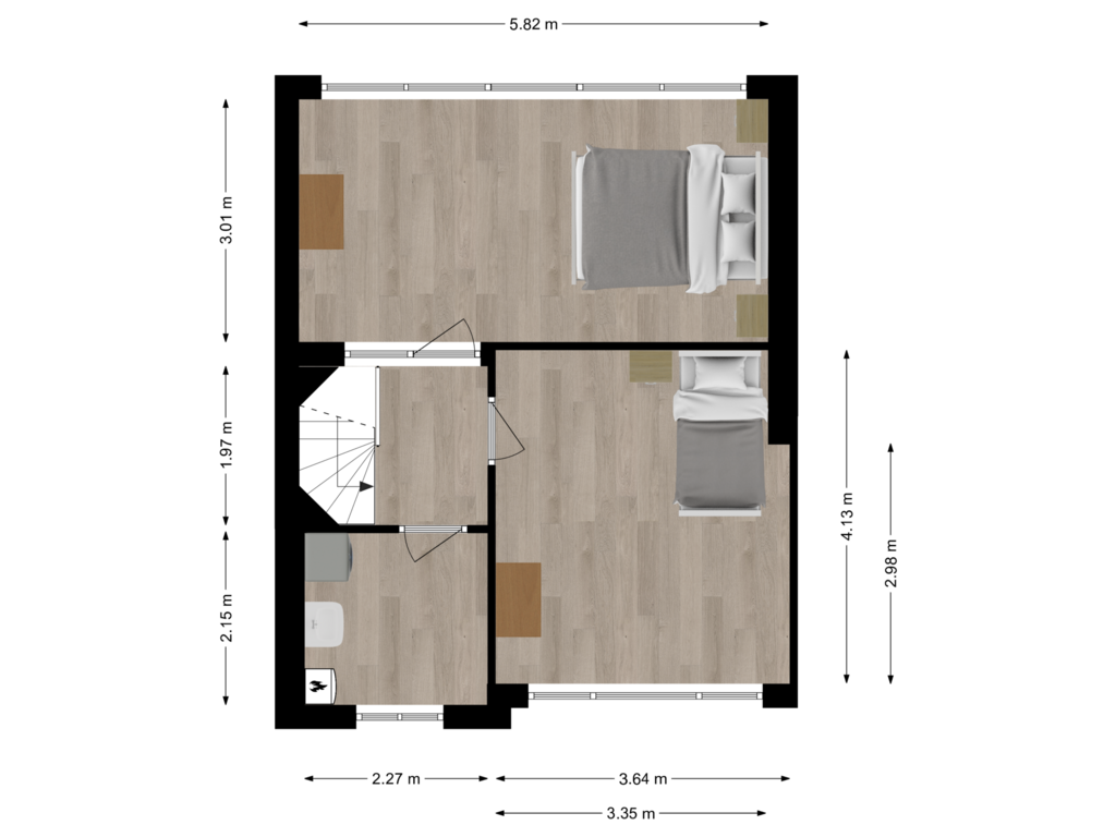 View floorplan of Tweede verdieping of Westerpark 149