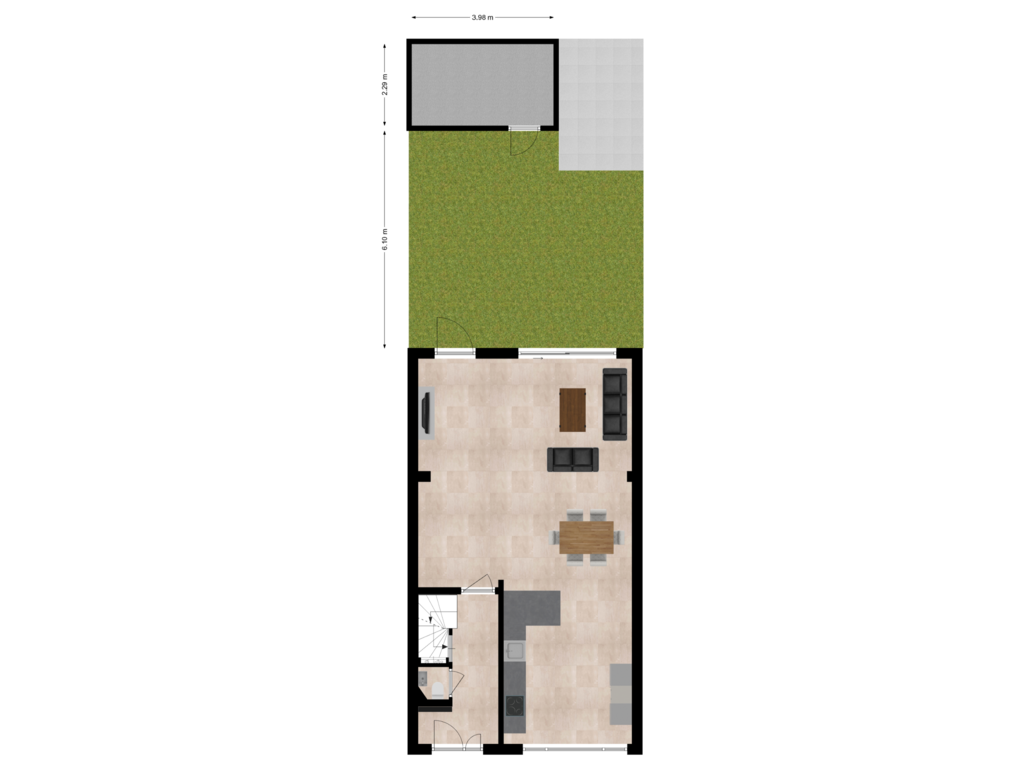 View floorplan of Begane Grond Met Tuin of Westerpark 149