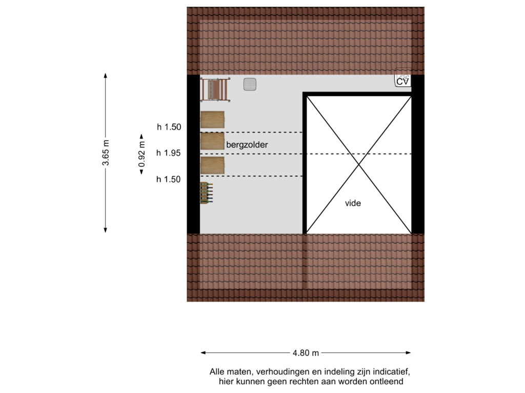 Bekijk plattegrond van Tweede verdieping van Kolfbaanstraat 3